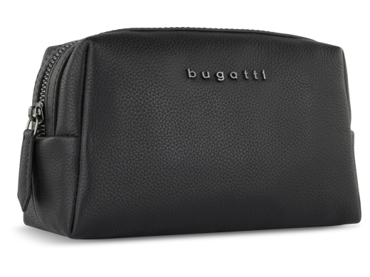 Косметичка BUGATTI Bella, бежевая, воловья кожа/полиэстер, 19х8,5х11 см